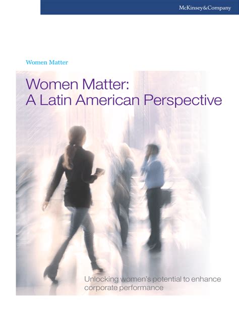 Full Download Women Matter Women Matter A Latin American Perspective 