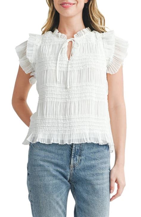 womens flutter sleeve top Nordstrom