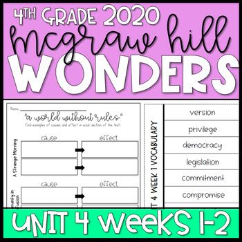 Wonders 2020 4th Grade Unit 4 Reading Resources Wonders Worksheet Answers 4th Grade - Wonders Worksheet Answers 4th Grade