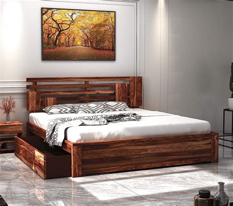 Wooden Bed Designs With Storage