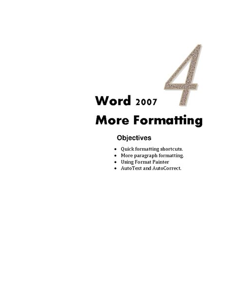 Word 2007 Advanced