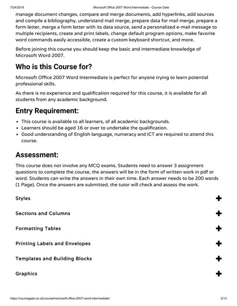 word 2007 exams