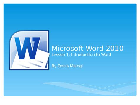 Word 2010 Lesson 13 Knowledge Assessment Answers