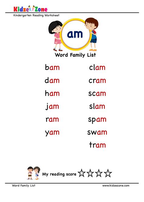 Word Families 1 At Am An Ad Phonics Ad Words For Kindergarten - Ad Words For Kindergarten