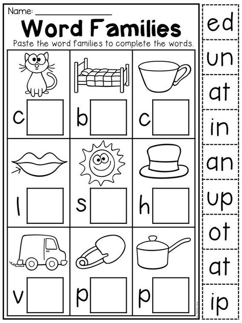 Word Families Download Kindergarten Ela Worksheets Home Schooling Kindergarten Word Families Worksheets - Kindergarten Word Families Worksheets