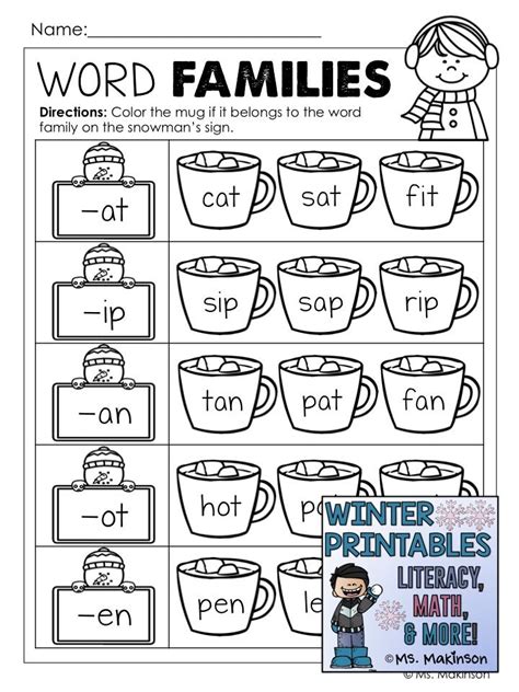 Word Families Kindergarten Mom Kindergarten Word Families Worksheets - Kindergarten Word Families Worksheets
