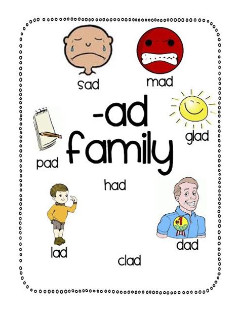 Word Family Unit Ad Super Teacher Worksheets Ad Words For Kindergarten - Ad Words For Kindergarten