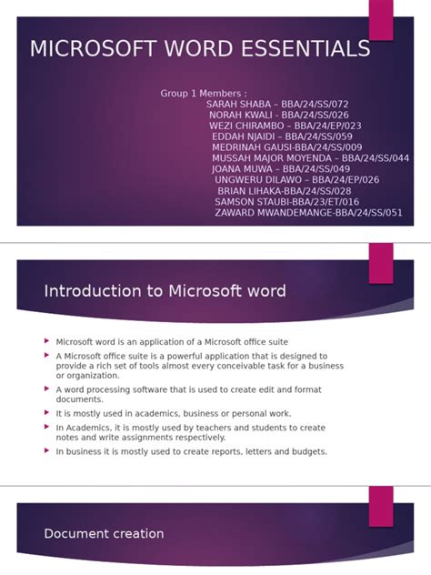 Word For Beginners Word Essentials Book 1