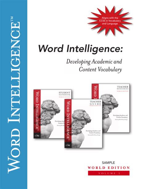 word intelligence vocabulary workbook