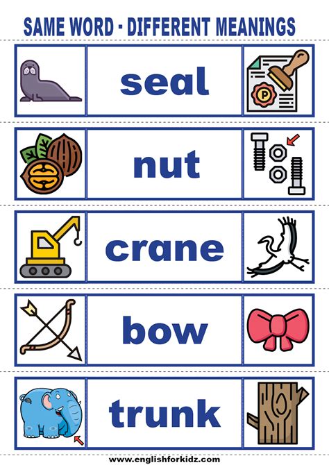 word lists with words that are in the same language, and two different