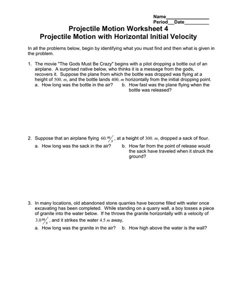 Word Problem Exercises Vertical Motion Algebralab Vertical Motion Worksheet - Vertical Motion Worksheet
