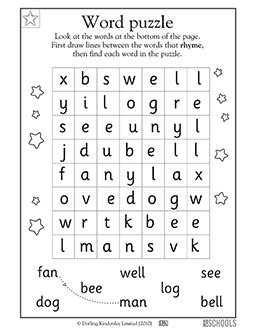 Word Puzzle Kindergarten Preschool Reading Writing Worksheet Preschool Puzzle Worksheets For Kindergarten - Preschool Puzzle Worksheets For Kindergarten