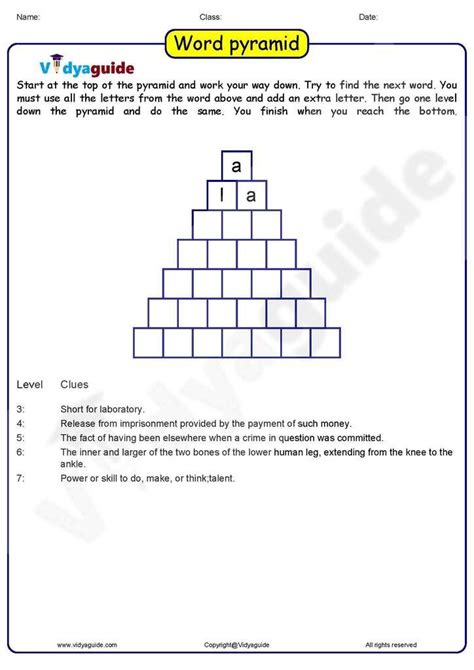 Word Pyramid Aaron Daffern Word Pyramid Worksheet - Word Pyramid Worksheet