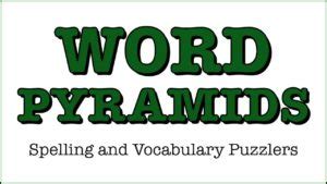 Word Pyramids A Delightful Vocabulary Puzzle Byrdseed Word Pyramid Worksheet - Word Pyramid Worksheet