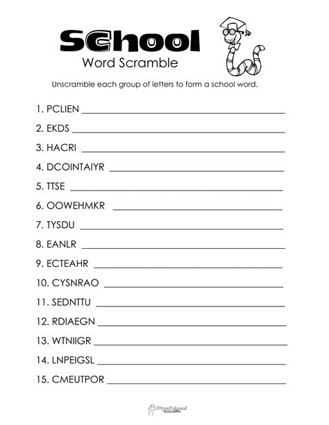 Word Scramble Worksheet Download Free Printables For Kids Twister Worksheet Answers - Twister Worksheet Answers