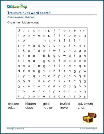 Word Search For Grade 3 K5 Learning K5 Word Search 3rd Grade - Word Search 3rd Grade