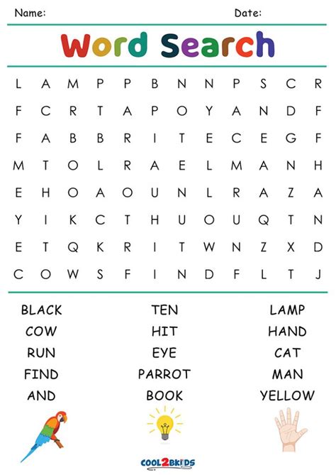 Word Search For Kindergarten 102 Words Amp Fun Word Search For Kindergarten - Word Search For Kindergarten