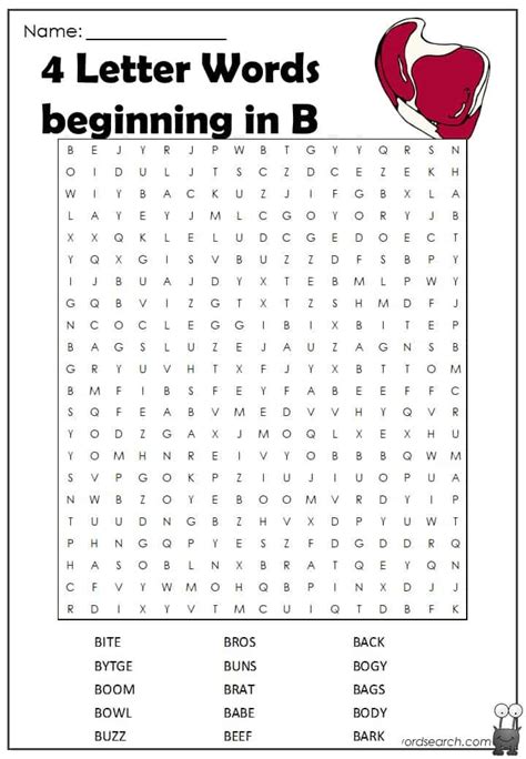 Word Search Letter B Words K5 Learning Preschool Words That Start With B - Preschool Words That Start With B