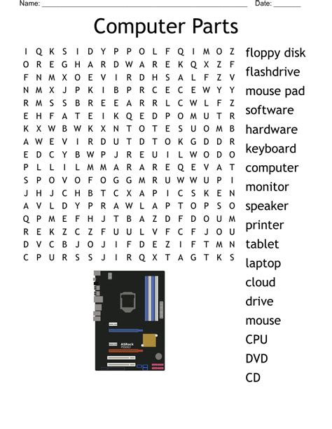 Word Search Puzzle Computer Parts Download Free Word Computer Words Word Search - Computer Words Word Search