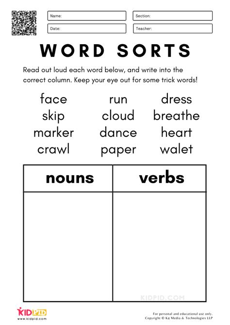 Word Sort Worksheet Wordmint Word Sort Worksheet - Word Sort Worksheet