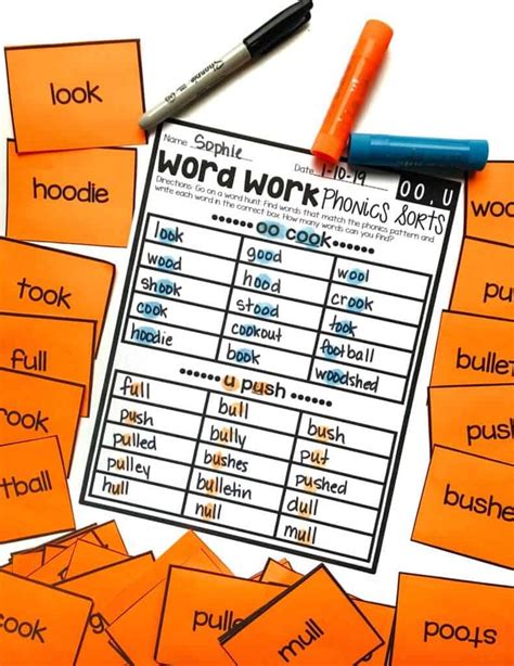 Word Sorts In The Classroom Hollie Griffith First Grade Word Sorts - First Grade Word Sorts