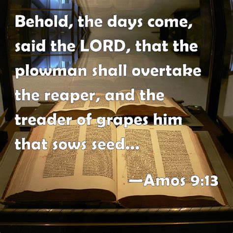 word study - In Amos 9:13 - What does "The Plowman will Overtake the