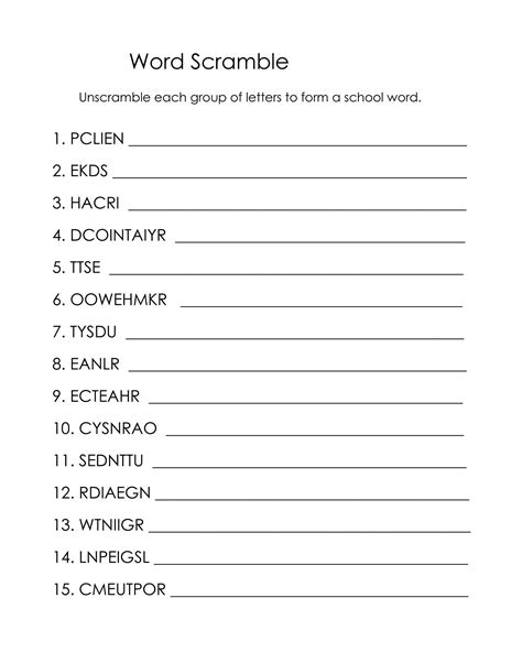 Word Unscramble Solver Unscramble Letters Into Words Grade Nine Word Unscramble Worksheet - Grade Nine Word Unscramble Worksheet