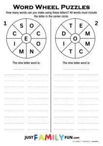 Word Wheel Puzzles