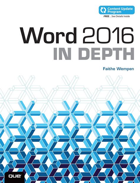 Read Online Word 2016 In Depth Includes Content Update Program 
