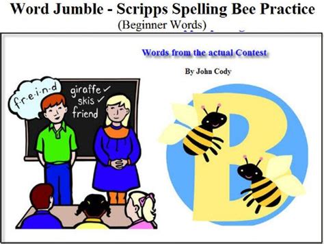 Read Word Jumble Fun Way To Practice For The Scripps Spelling Bee Beginner Words Spelling Bee Champion 