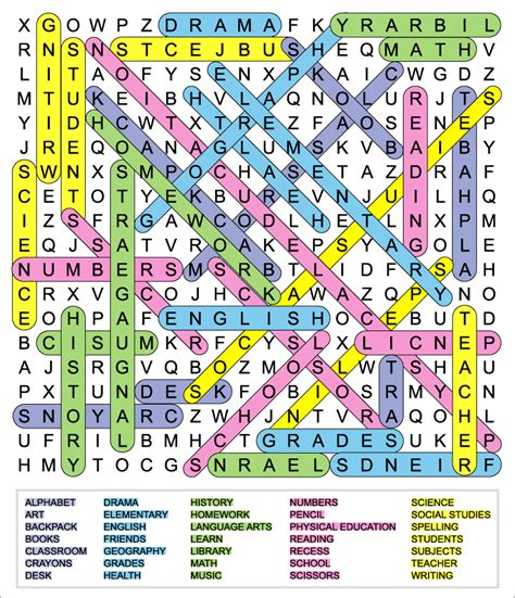 Download Word Search Answer Key 