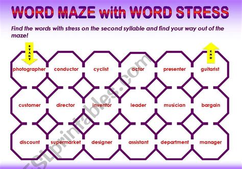 Read Word Stress Maze 