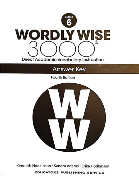 Wordly Wise Book 6 Answer Key Pdf