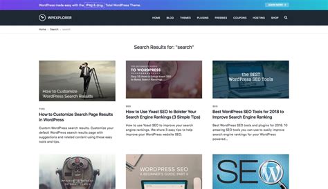 wordpress display search results