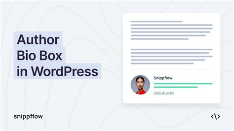 wordpress show author bio examples