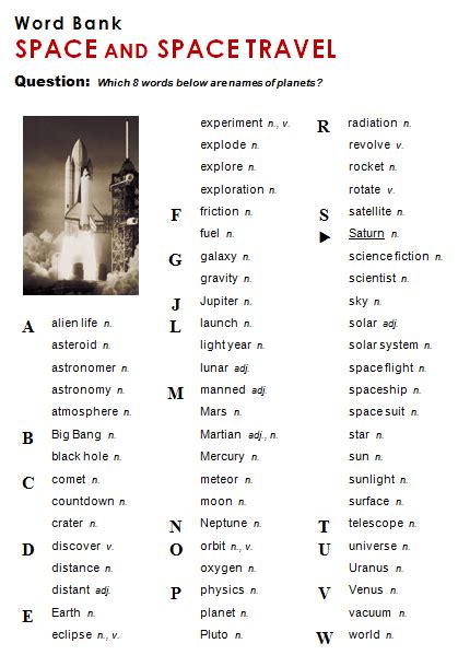 Words Connected To Space
