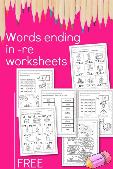 Words Ending In Re Worksheets Free Word Work Your You Re Worksheet - Your You Re Worksheet