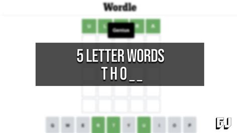 Words Start With Tho