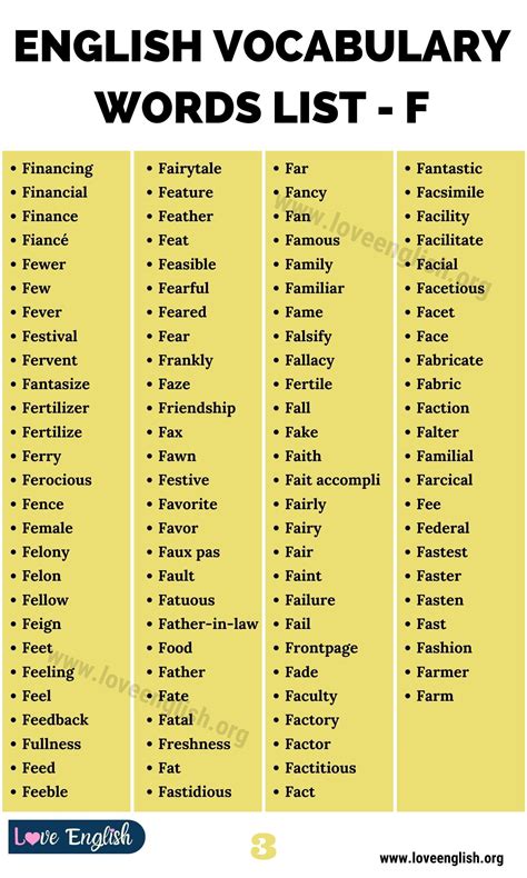 Words That Start With F Dictionary Com Easy Words That Start With F - Easy Words That Start With F