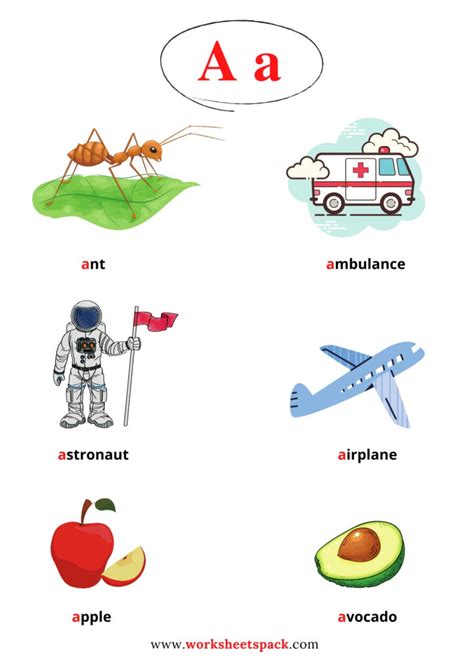 Words That Start With Letter A Vocabulary List Children Words That Start With A - Children Words That Start With A