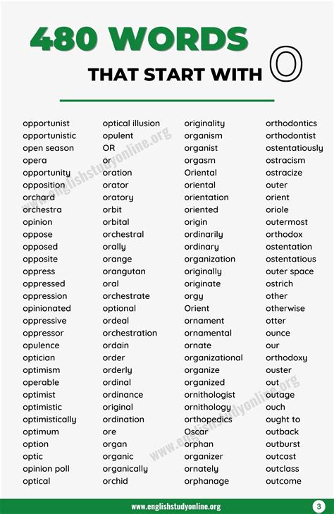 Words That Start With O A Printable Book Objects That Starts With O - Objects That Starts With O