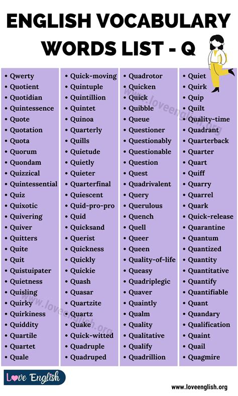 Words That Start With Q A Printable Book Simple Words That Start With Q - Simple Words That Start With Q