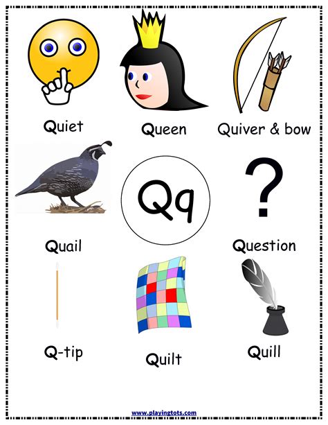 Words That Start With Q Q Words For Kindergarten Words That Start With Q - Kindergarten Words That Start With Q