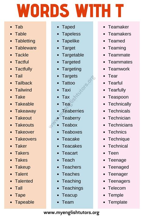 Words That Start With T For Kids Yourdictionary Kindergarten Words That Begin With T - Kindergarten Words That Begin With T