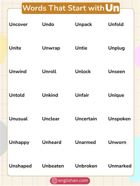 Words That Start With Un