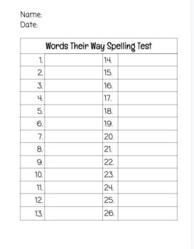 Words Their Way Power Spelling Words Their Way Grade 1 - Words Their Way Grade 1