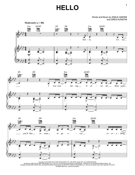 Words To Hello By Adele