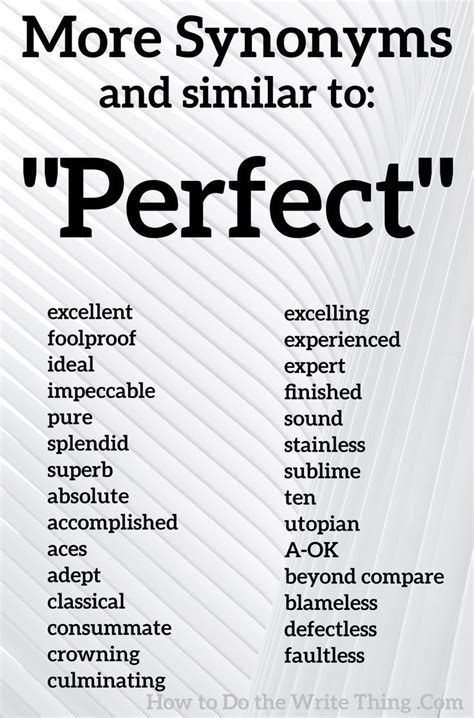 Words To Perfect