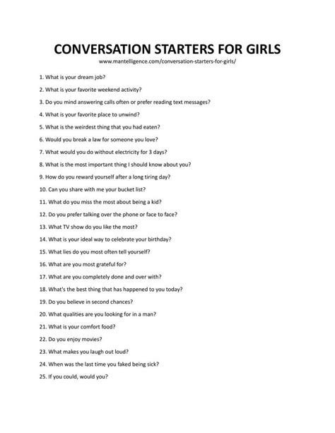 words to start conversation with girls