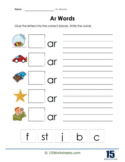 Words With Ar Worksheets For Kids Online Splashlearn Ar Or Worksheet Second Grade - Ar Or Worksheet Second Grade